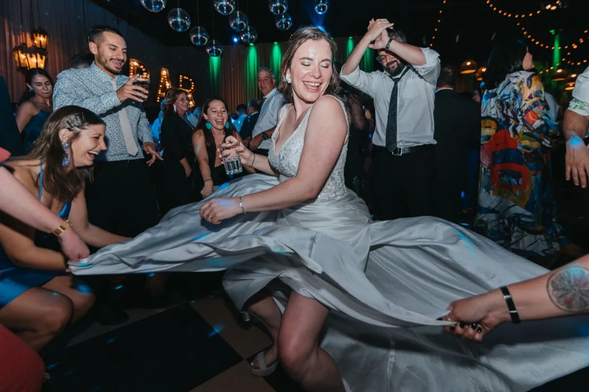 Floral dance floor Installation